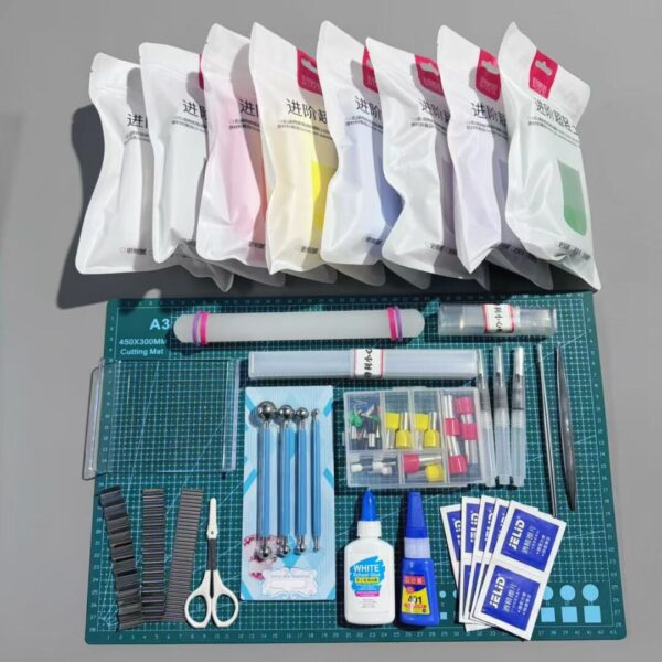 2 Clay Doll Handmade Figure Craft