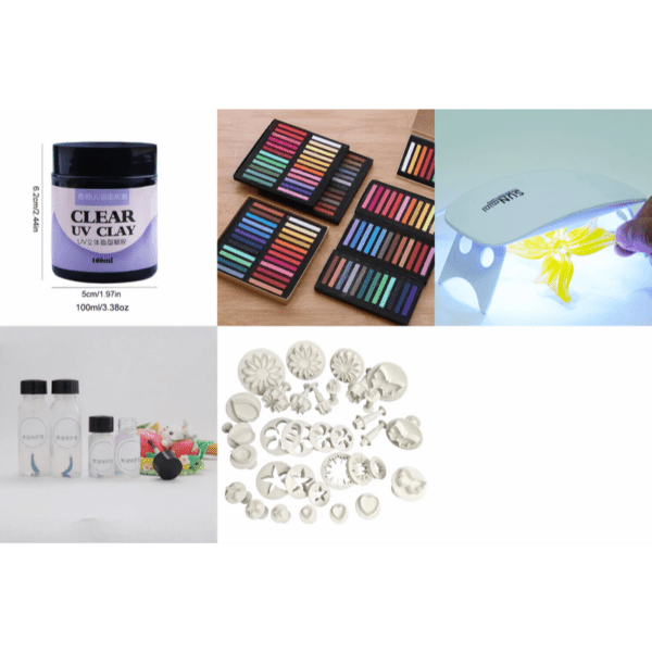 result (1) UV Resin Clay Craft Kit with Pigments