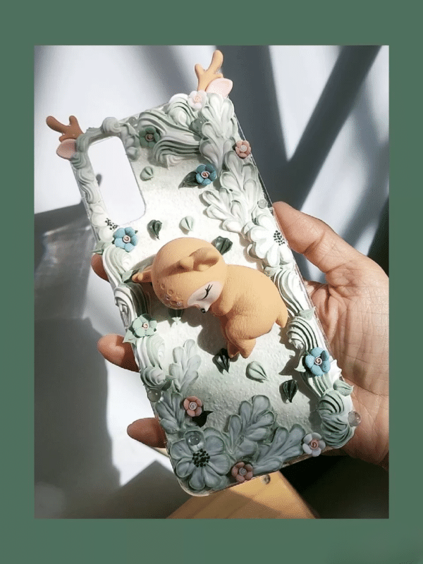 1 Handmade Deer Cream Phone Case | Available for All Phone Models