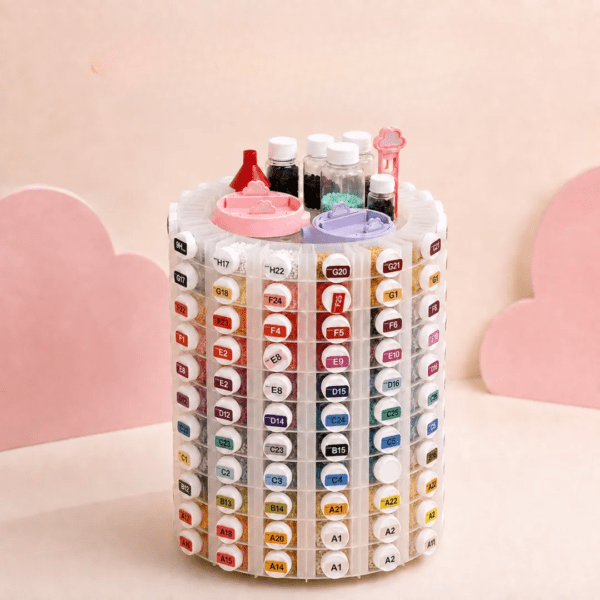 Rotating Fuse Bead Storage Tower
